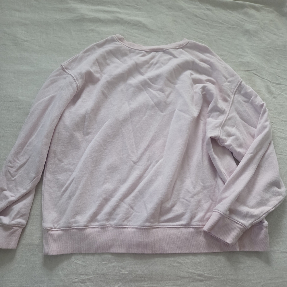 Pink 'Brunch Club' Sweatshirt Wildfox 100% Cotton Crewneck Sweater XL Heart - Picture 9 of 9